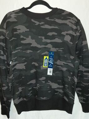 Men's Black & Gray Camo Crewneck Sweatshirt #2270